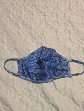 Blue Patterned Women's Face Mask